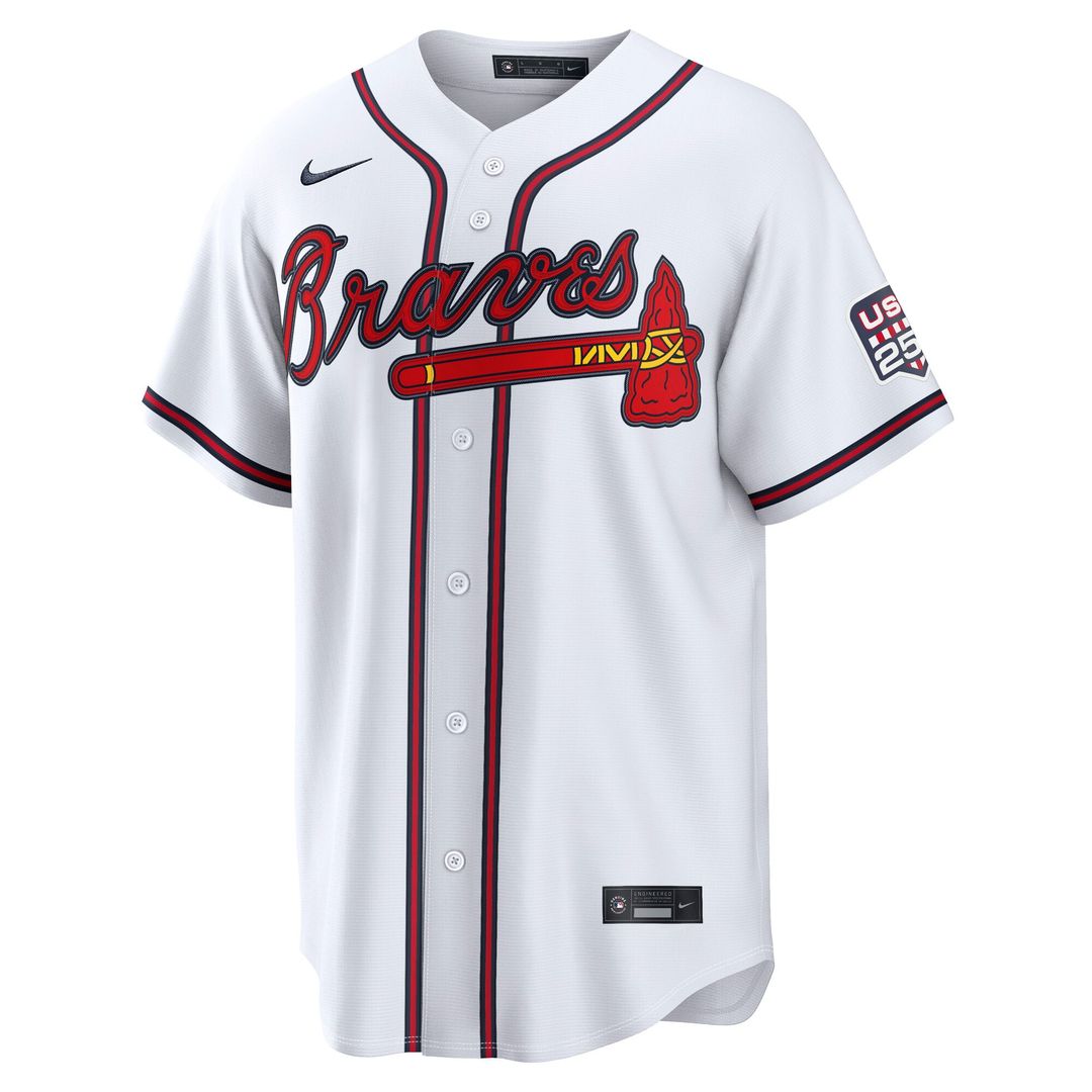 Atlanta Braves Ronald Acuña Jr. USA 250 Fourth of July Home Stadium Jersey | White