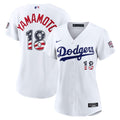 Los Angeles Dodgers Yoshinobu Yamamoto Women's USA 250 Fourth of July Home Stadium Jersey | White