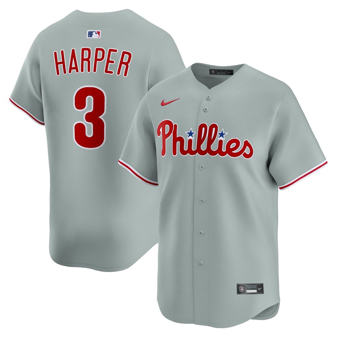 Philadelphia Phillies Bryce Harper Road Limited Jersey | Gray