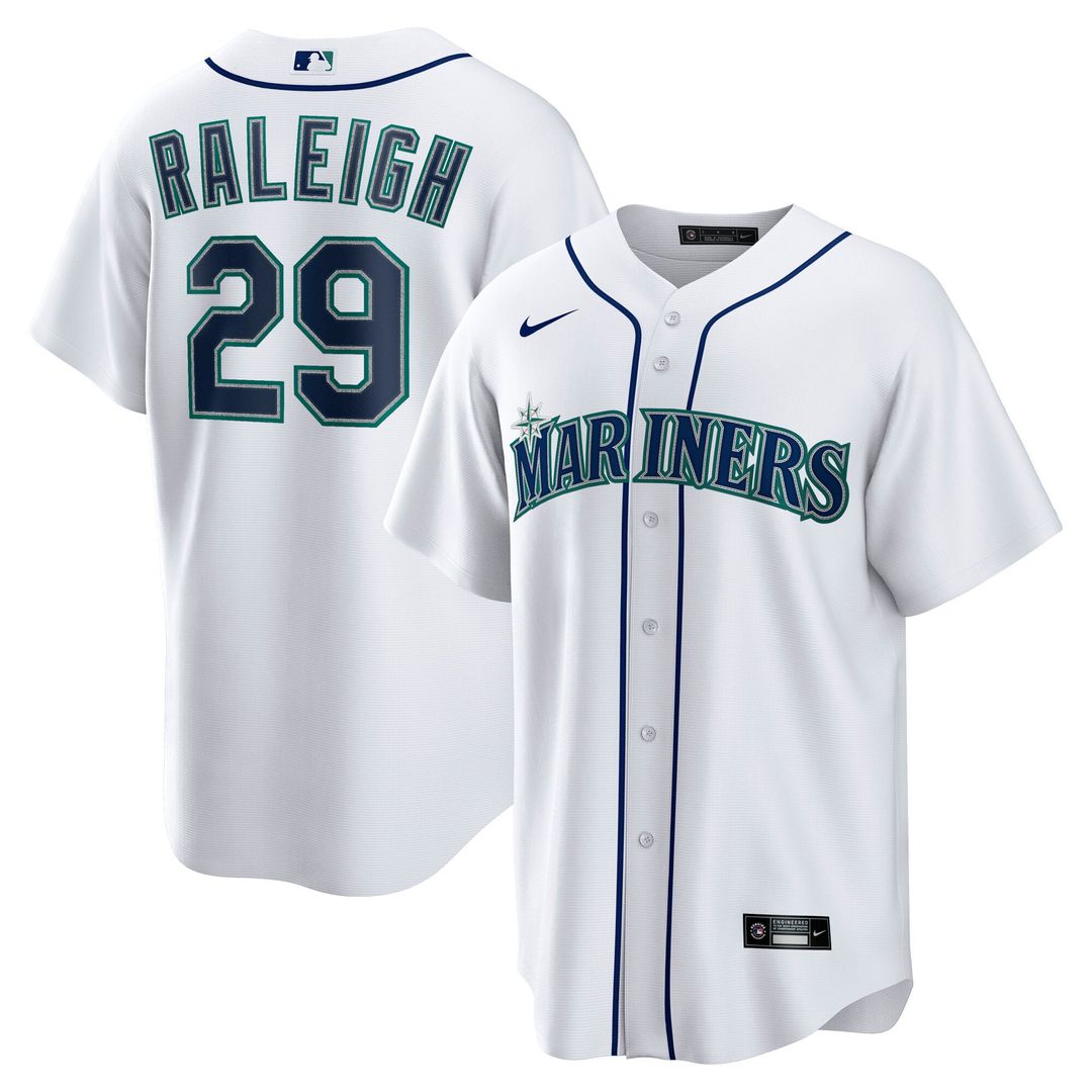 Seattle Mariners Cal Raleigh Home Replica Jersey | White