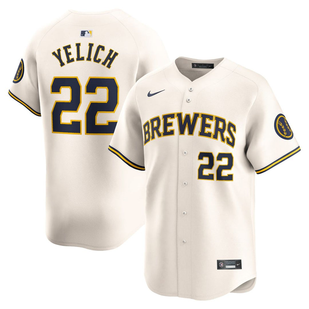 Milwaukee Brewers Christian Yelich Home Limited Jersey | Cream