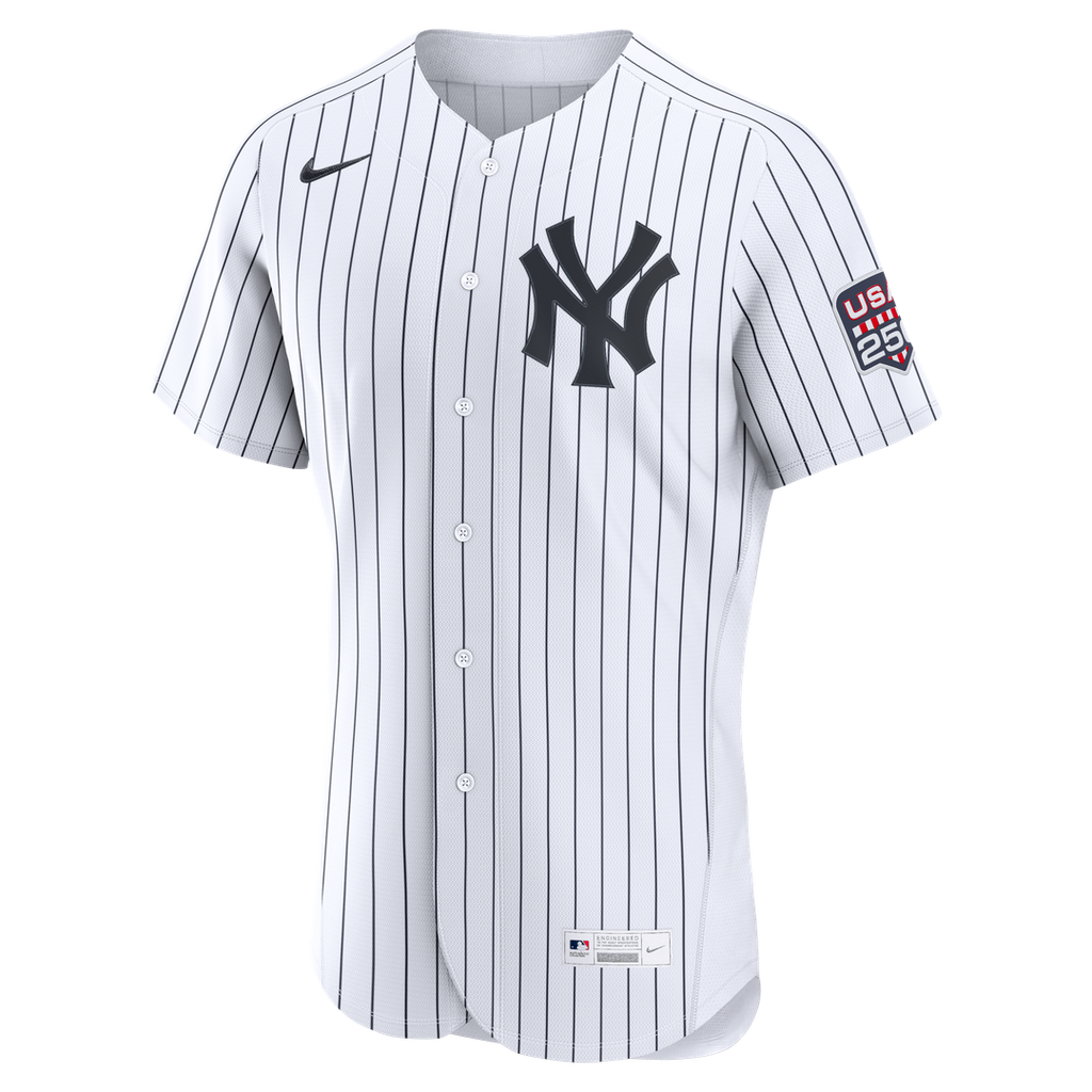 New York Yankees Aaron Judge USA 250 Fourth of July Home Authentic Jersey | White
