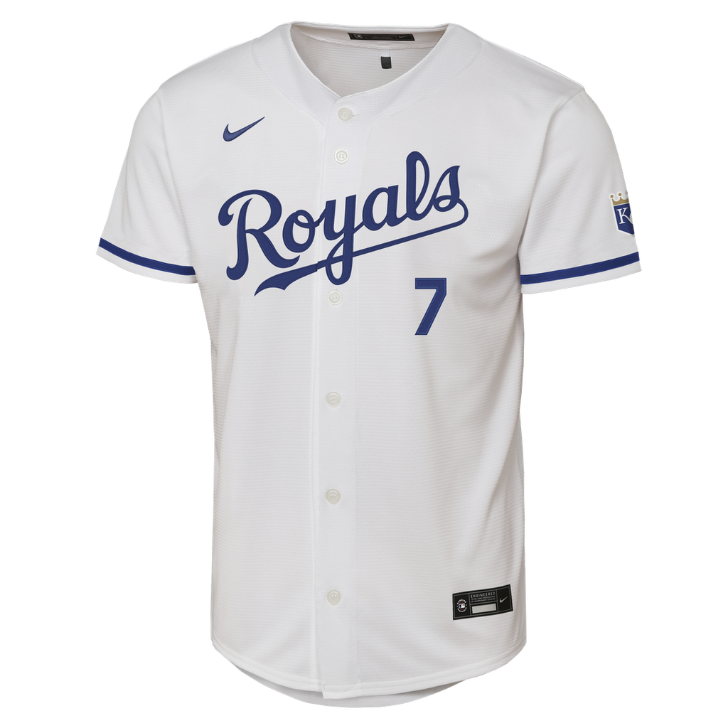 Kansas City Royals Bobby Witt Jr. Youth Home Stadium Jersey | White