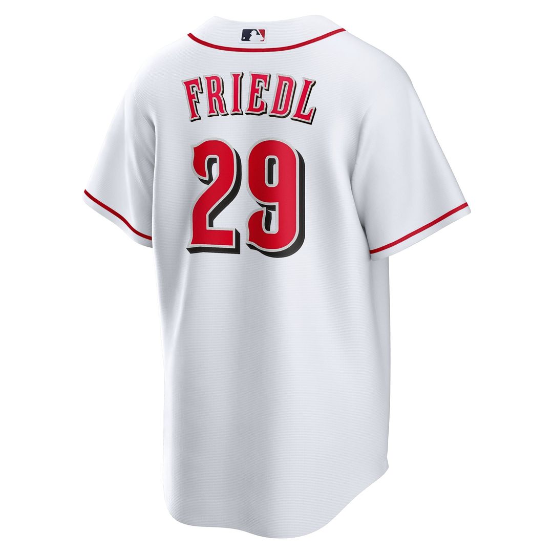 Cincinnati Reds TJ Friedl Home Replica Jersey | White