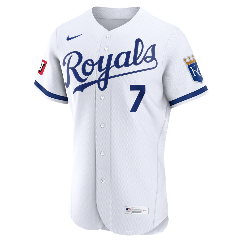 Kansas City Royals Bobby Witt Jr. Alternate Authentic Sponsor Patch Jersey | Light Blue