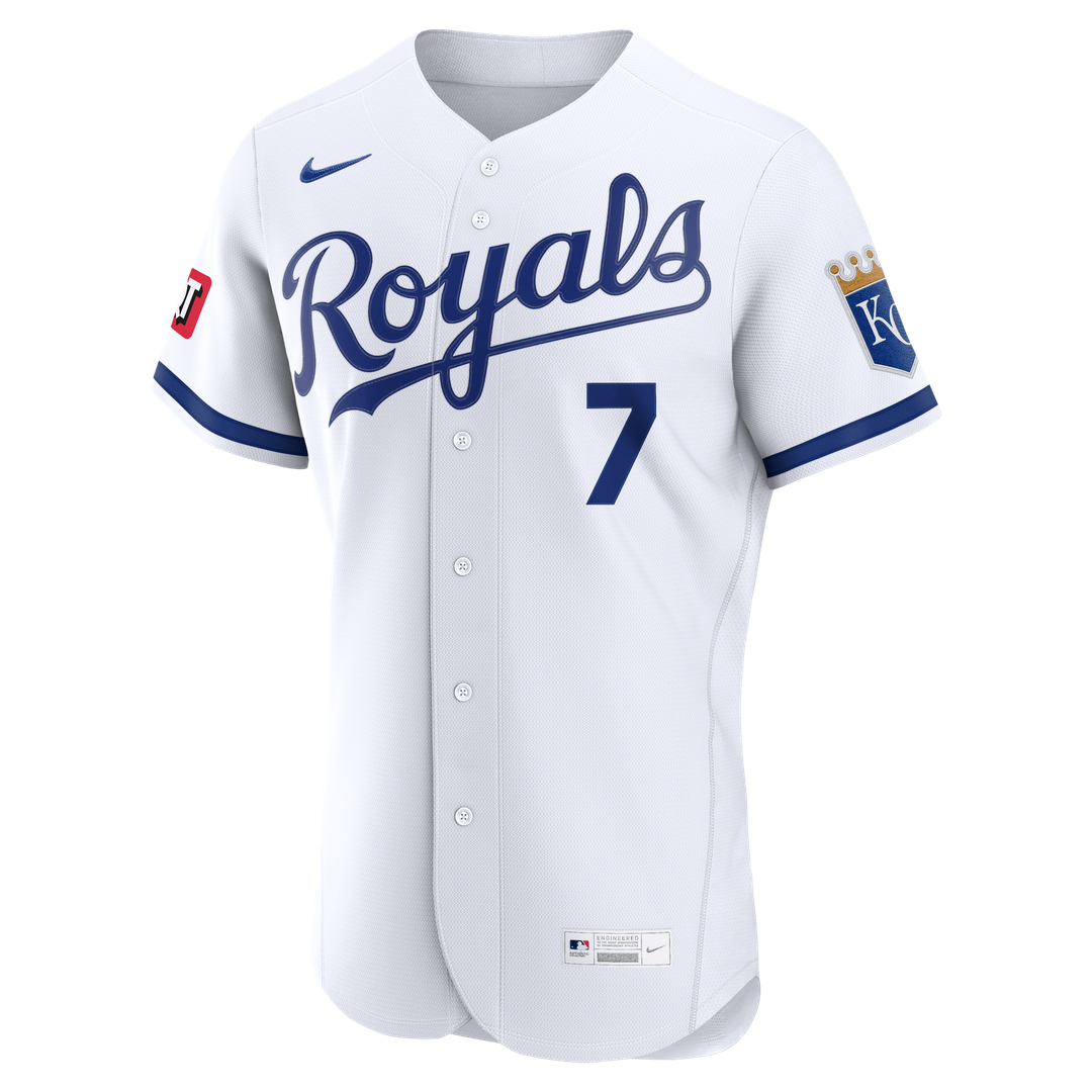 Kansas City Royals Bobby Witt Jr. Alternate Authentic Sponsor Patch Jersey | Light Blue