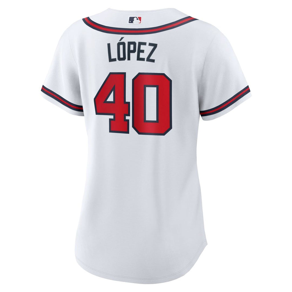 Atlanta Braves Reynaldo Lopez Women's Home Replica Jersey | White