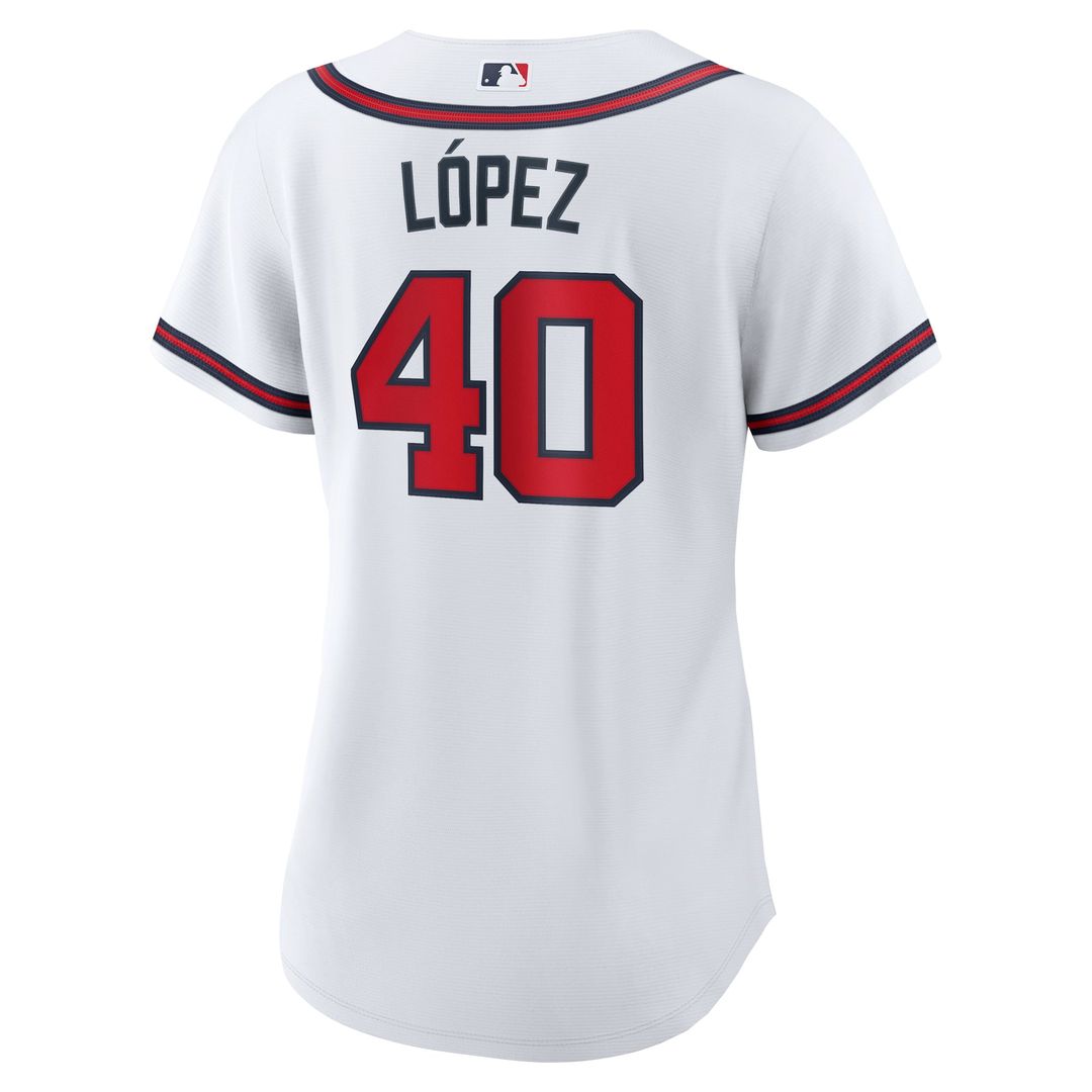 Atlanta Braves Reynaldo Lopez Women's Home Replica Jersey | White