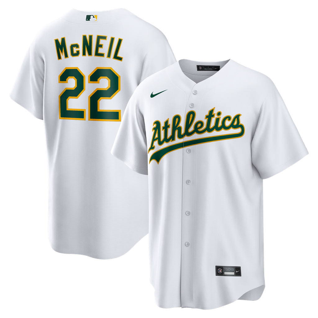 Athletics Jeff McNeil Home Replica Jersey | White