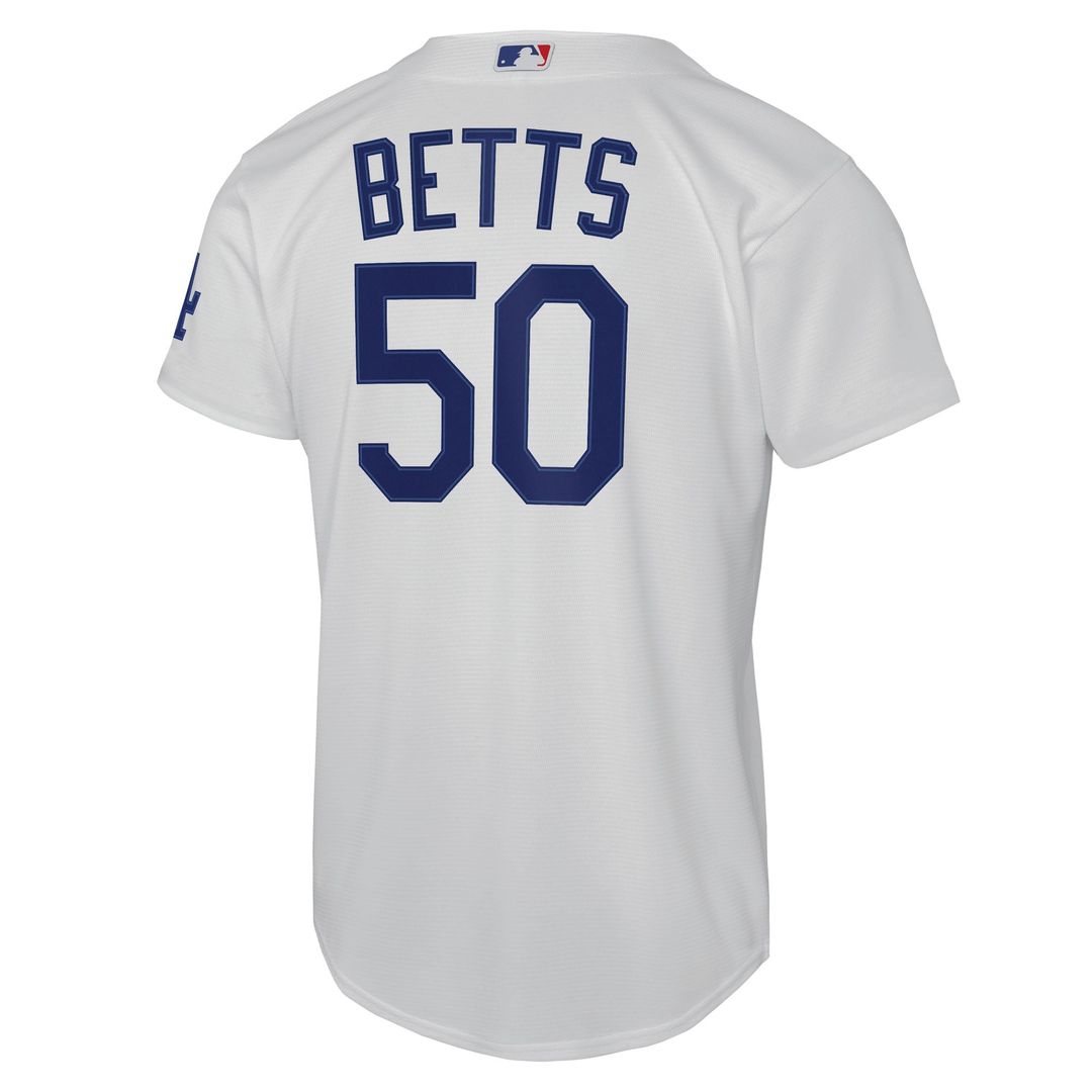 Los Angeles Dodgers Mookie Betts Youth Home Stadium Jersey | White