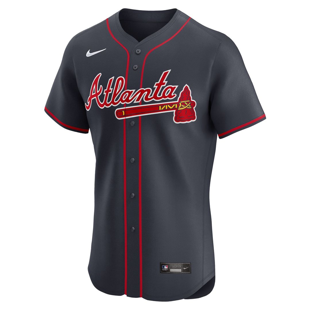 Atlanta Braves Ronald Acuña Jr. Alternate Elite Jersey | Navy