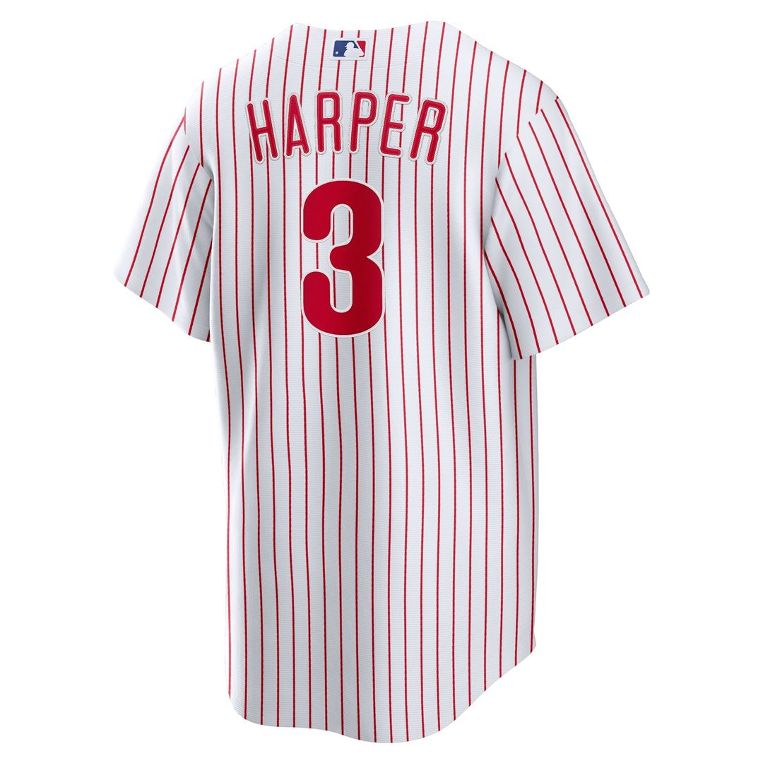 Philadelphia Phillies Bryce Harper Home Replica Player Name Jersey | White