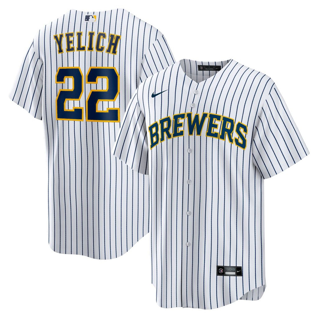 Milwaukee Brewers Christian Yelich Alternate Replica Jersey | White