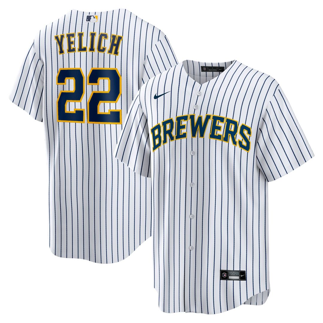 Milwaukee Brewers Christian Yelich Alternate Replica Jersey | White
