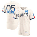 Los Angeles Dodgers Freddie Freeman City Connect Authentic Sponsor Patch Jersey | Cream