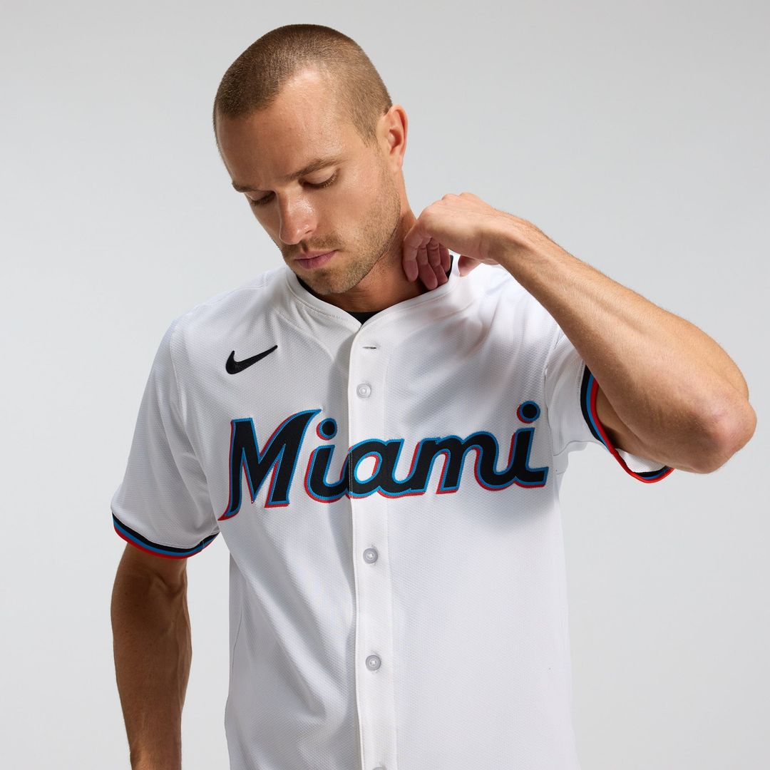 Miami Marlins Home Elite Jersey | White