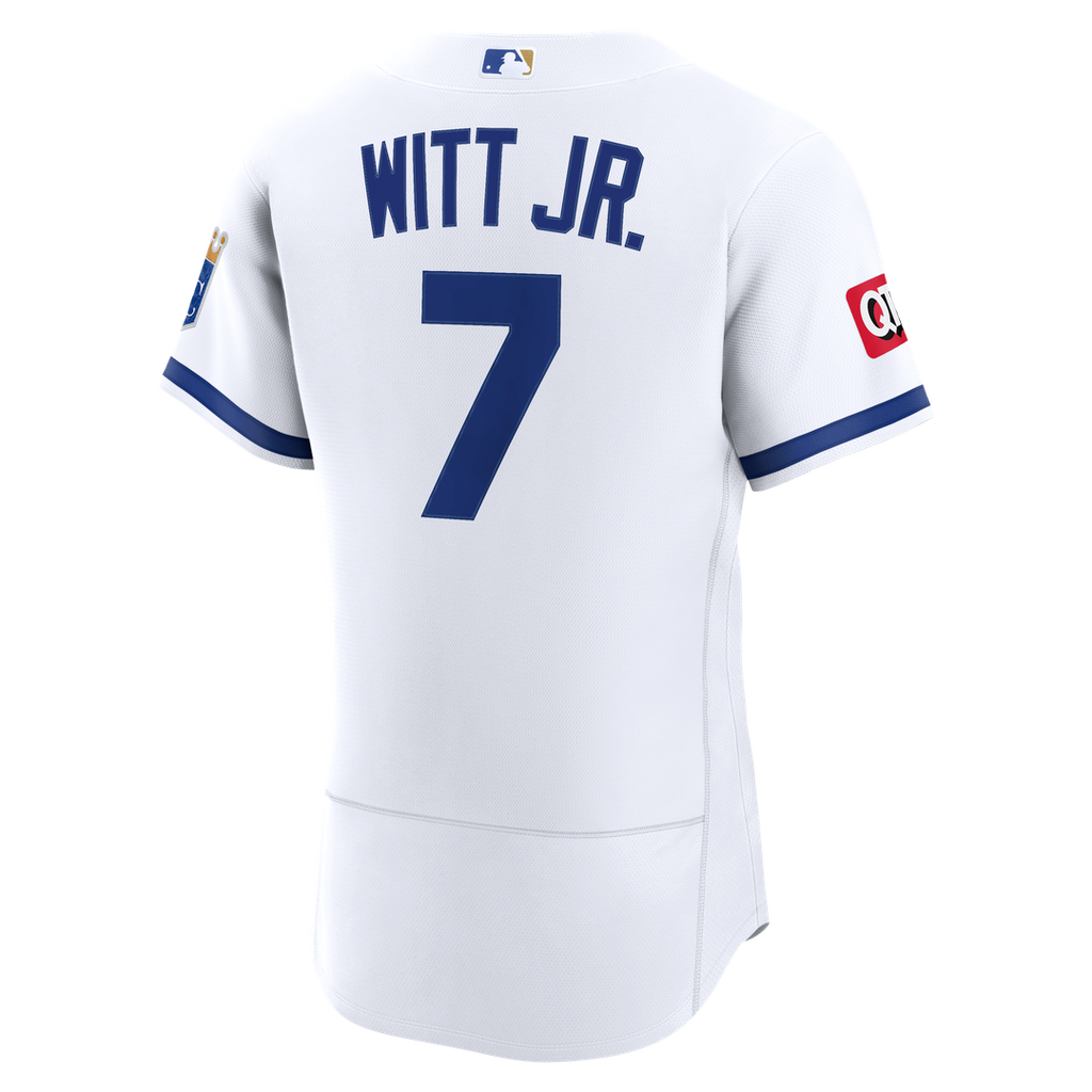 Kansas City Royals Bobby Witt Jr. Alternate Authentic Sponsor Patch Jersey | Light Blue