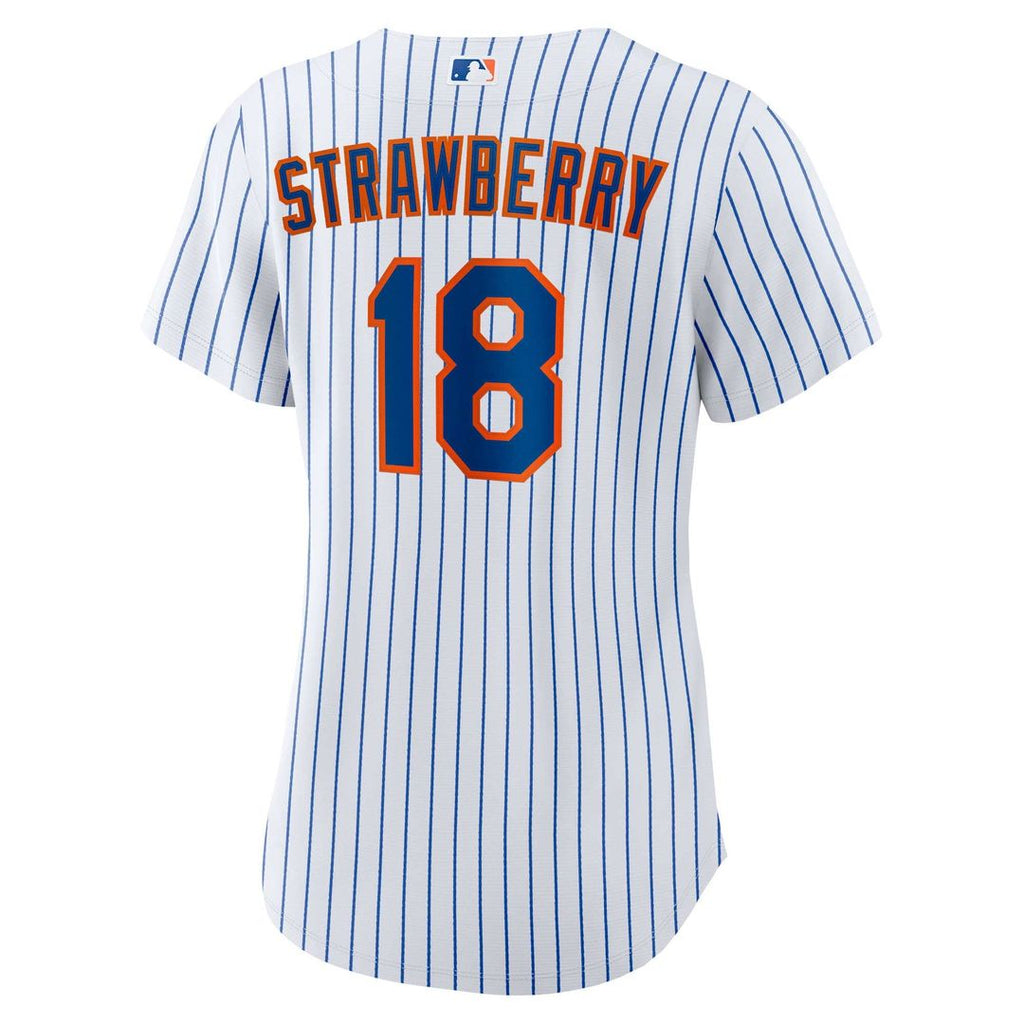 New York Mets Darryl Strawberry Women's Home Replica Jersey | White