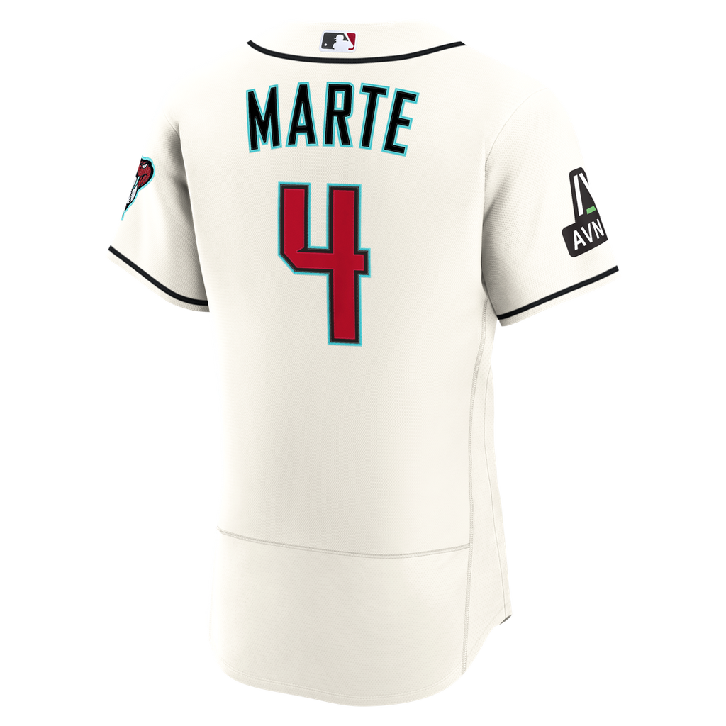 Arizona Diamondbacks Ketel Marte Home Authentic Sponsor Patch Jersey | Cream