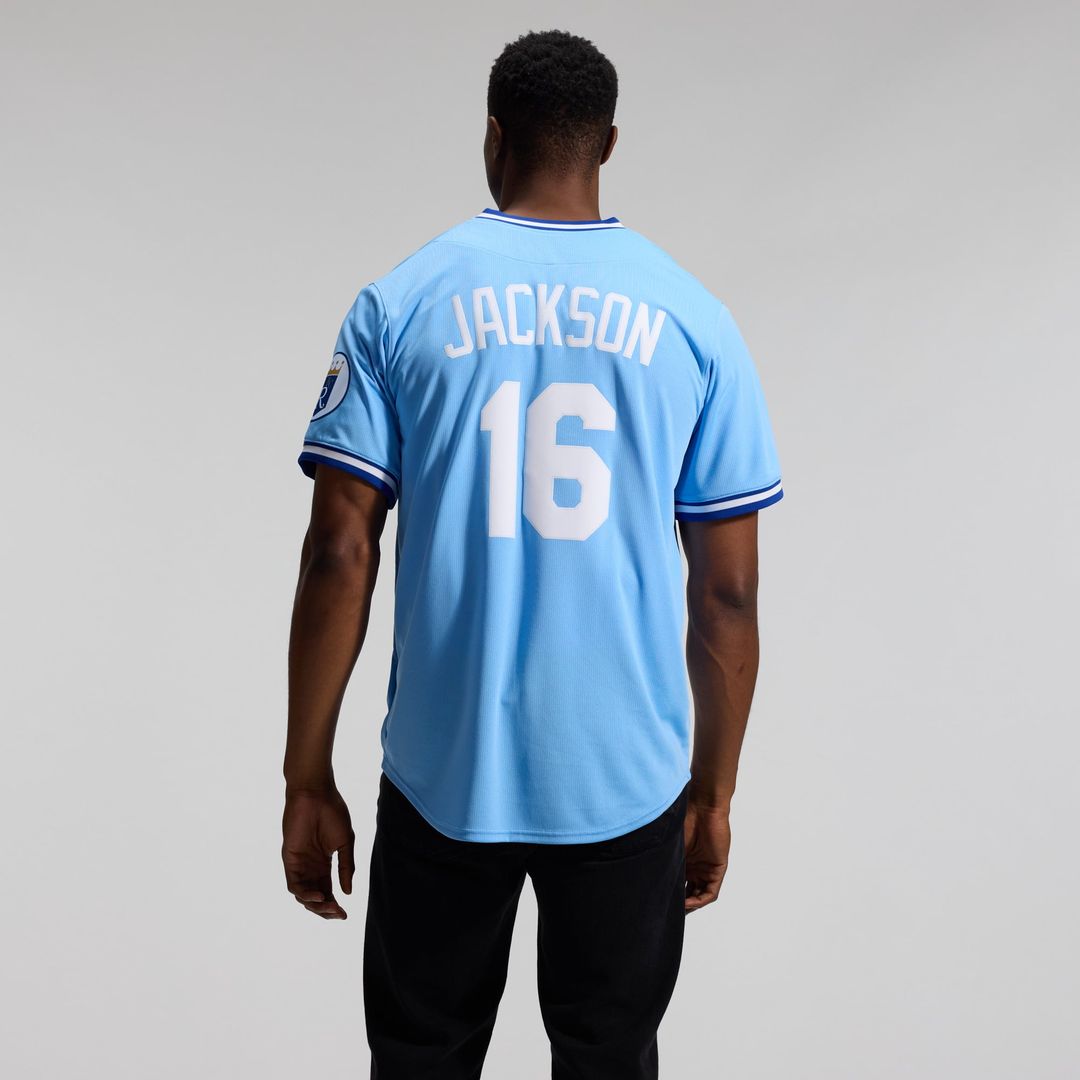 Kansas City Royals Bo Jackson Throwback Cooperstown Limited Jersey | Light Blue