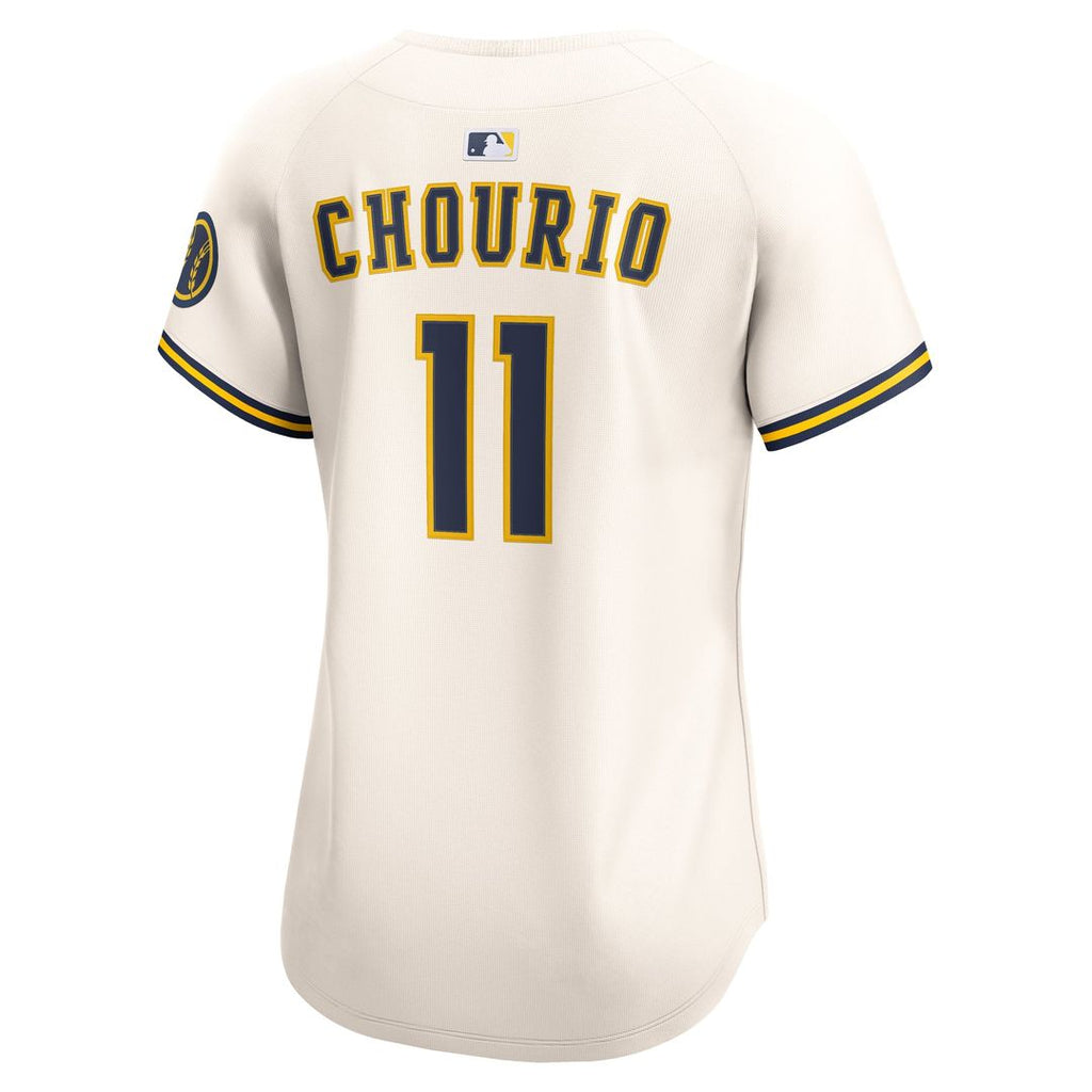 Milwaukee Brewers Jackson Chourio Women's Home Limited Jersey | Cream