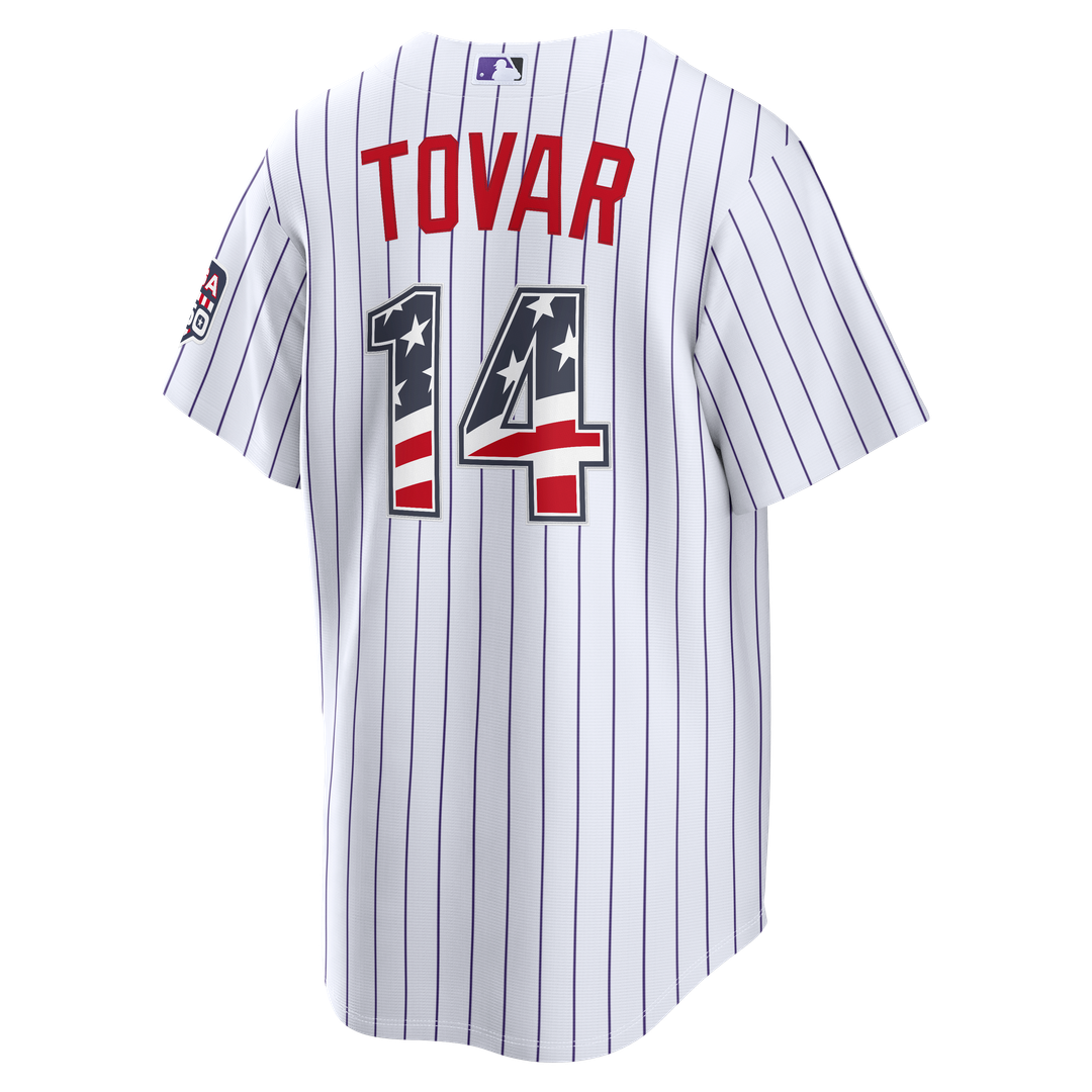 Colorado Rockies Ezequiel Tovar USA 250 Fourth of July Home Stadium Jersey | White
