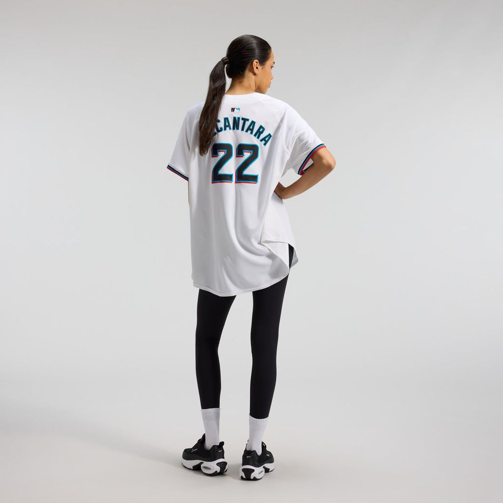 Miami Marlins Sandy Alcantara Women's Home Limited Jersey | White