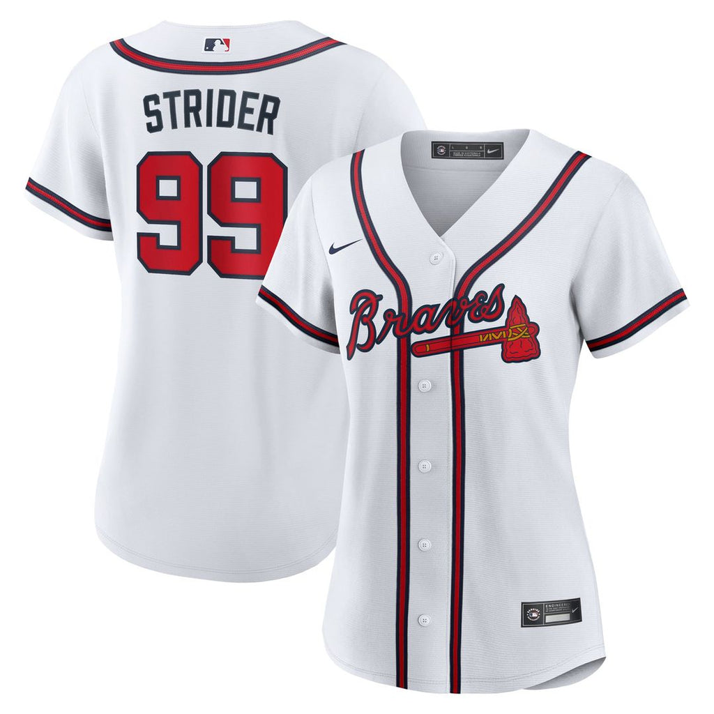 Atlanta Braves Spencer Strider Women's Home Replica Jersey | White