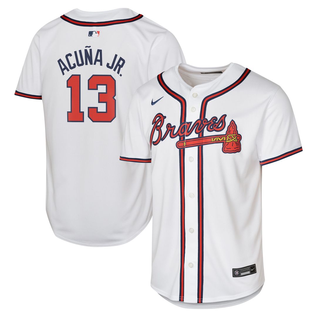 Atlanta Braves Ronald Acuña Jr. Youth Home Limited Jersey | White