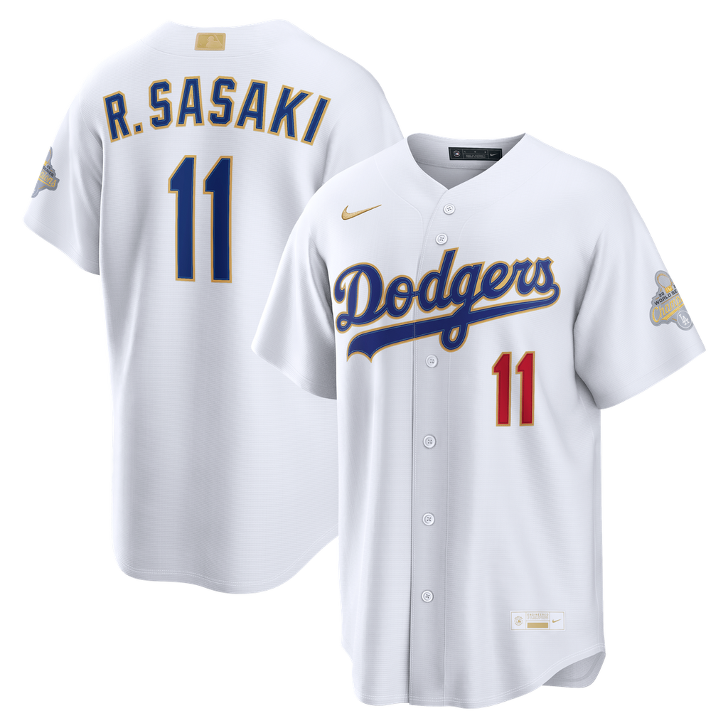 Los Angeles Dodgers Roki Sasaki 2026 Gold Collection Stadium Jersey | White