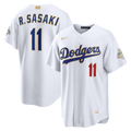 Los Angeles Dodgers Roki Sasaki 2026 Gold Collection Stadium Jersey | White