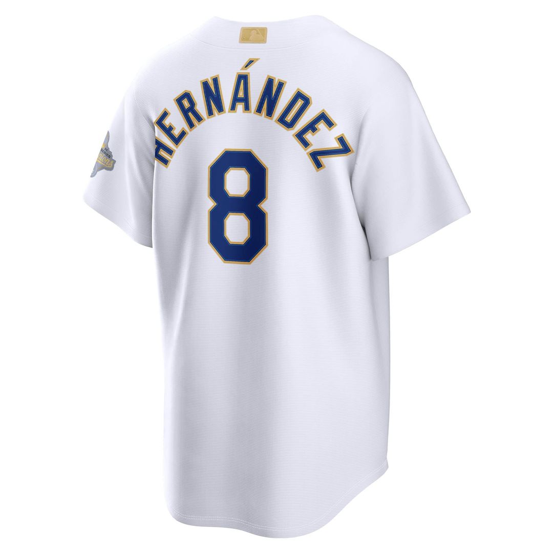 Los Angeles Dodgers Enrique Hernández 2026 Gold Collection Stadium Jersey | White