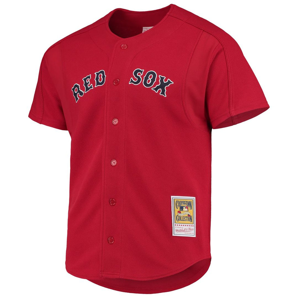 Boston Red Sox David Ortiz Cooperstown Mesh Batting Practice Button-Up Jersey | Red