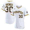 Pittsburgh Pirates Paul Skenes Home Authentic Sponsor Patch Jersey | White