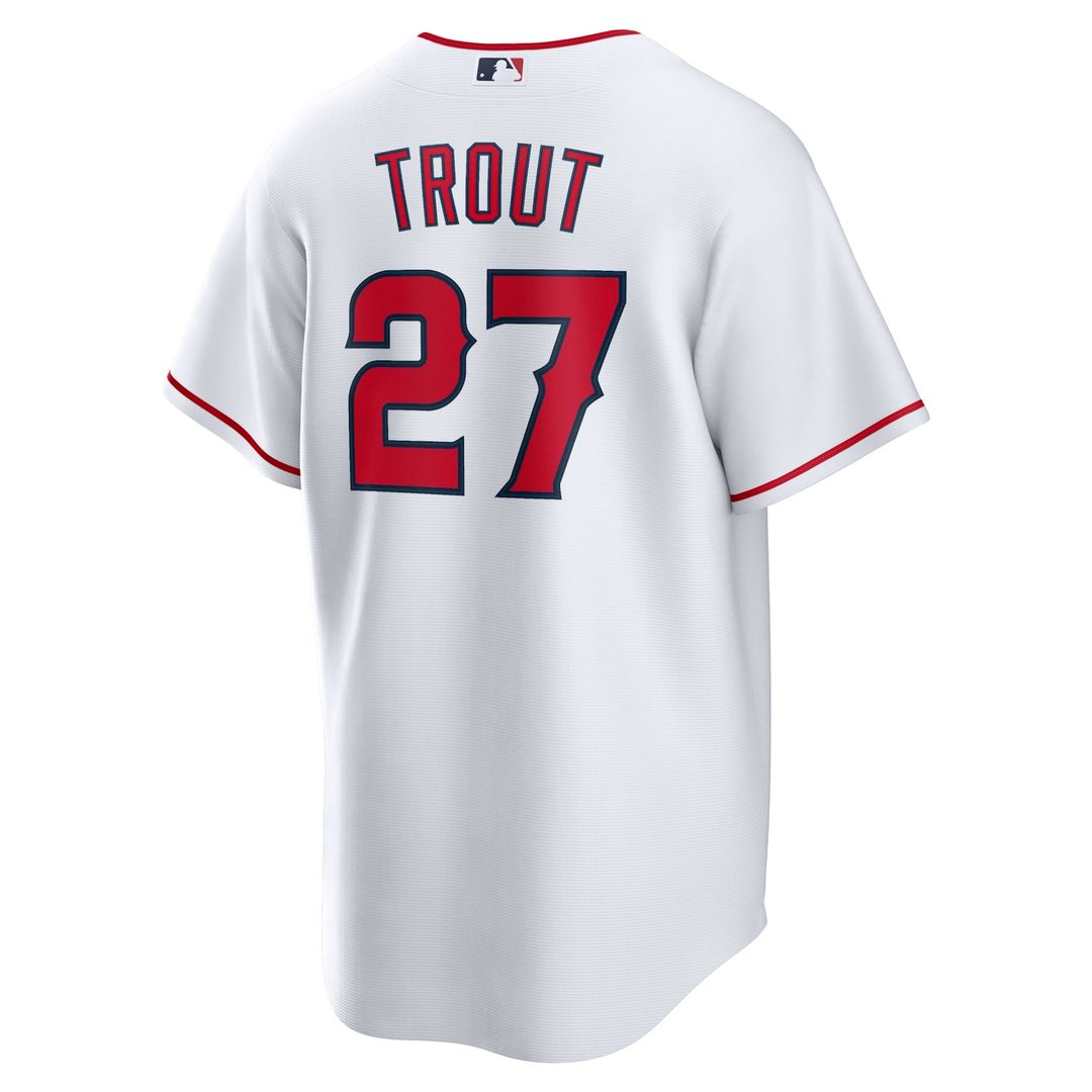 Los Angeles Angels Mike Trout Home Replica Player Name Jersey | White