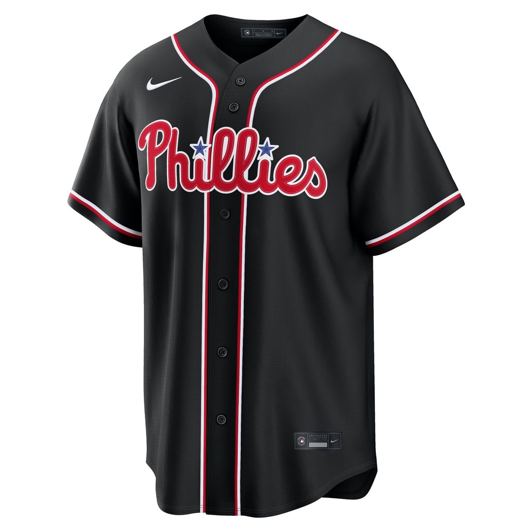 Philadelphia Phillies Bryce Harper Fashion Replica Black Out Jersey