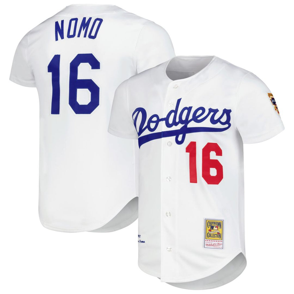 Los Angeles Dodgers Hideo Nomo Cooperstown Authentic Jersey | White