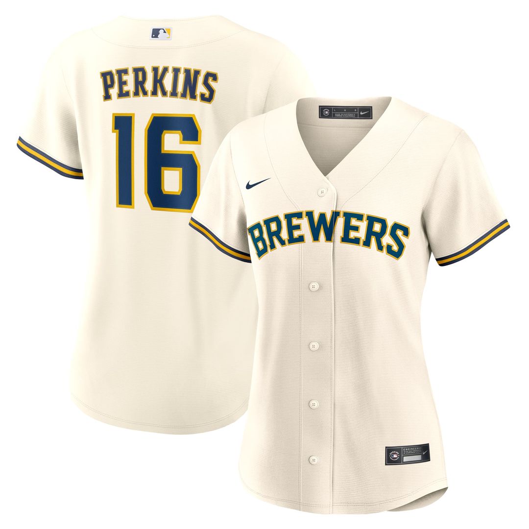 Milwaukee Brewers Blake Perkins Women's Home Replica Jersey | Cream