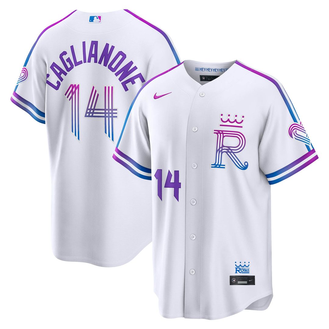 Kansas City Royals Jac Caglianone 2026 City Connect Stadium Jersey | White