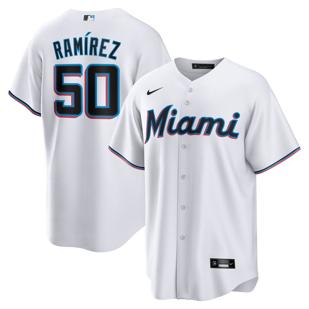 Miami Marlins Agustín Ramírez Home Replica Jersey | White