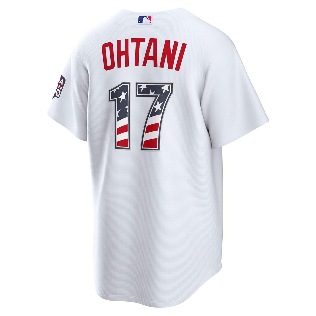 Los Angeles Dodgers Shohei Ohtani USA 250 Fourth of July Home Stadium Jersey | White