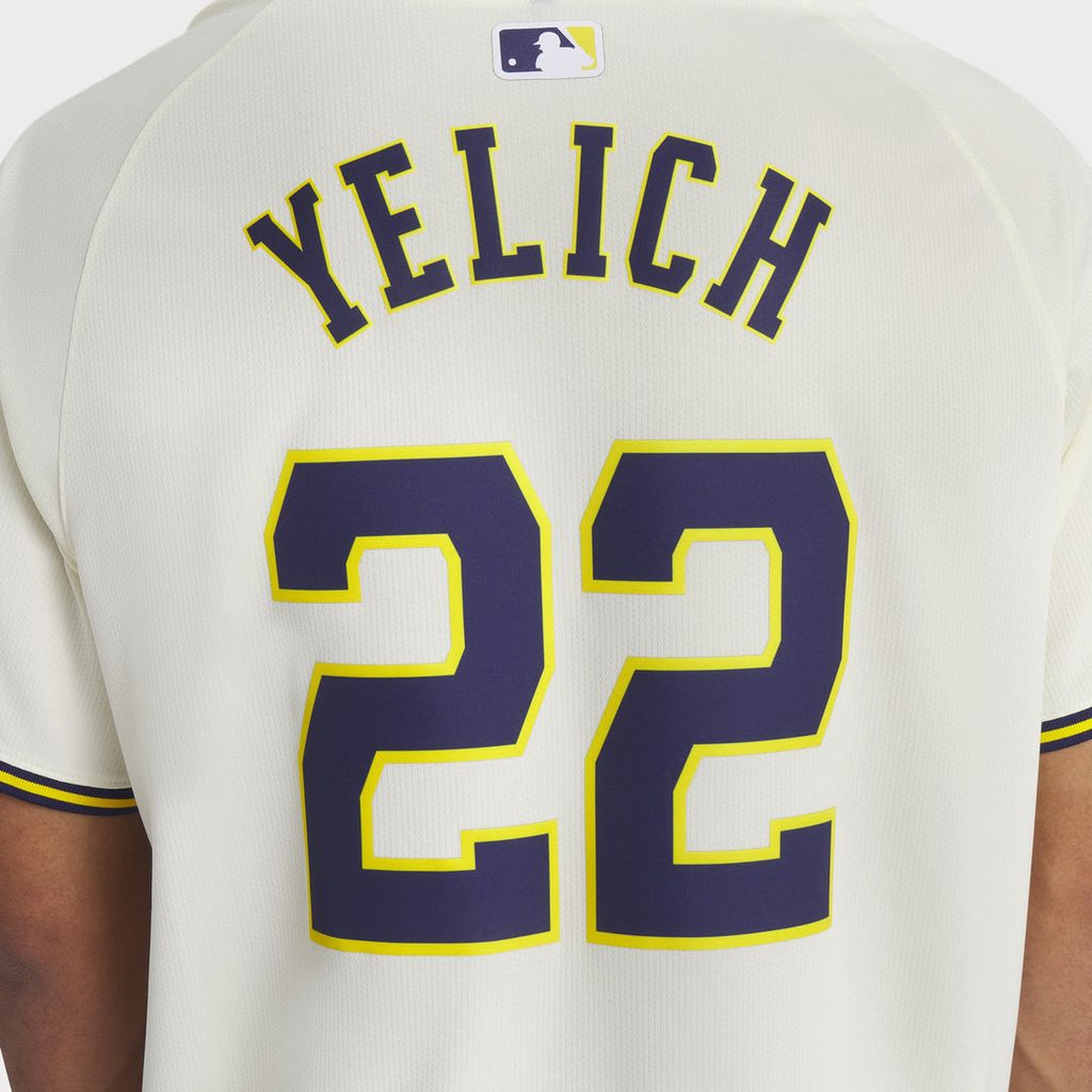 Milwaukee Brewers Christian Yelich Home Limited Jersey | Cream
