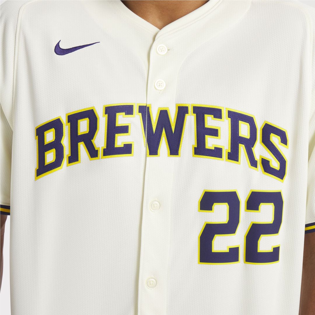 Milwaukee Brewers Christian Yelich Home Limited Jersey | Cream