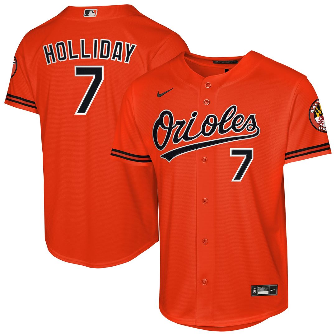 Baltimore Orioles Jackson Holliday Youth Alternate 2 Stadium Jersey | Orange