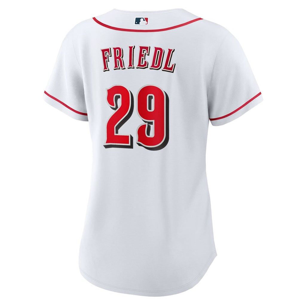 Cincinnati Reds TJ Friedl Women's Home Replica Jersey | White