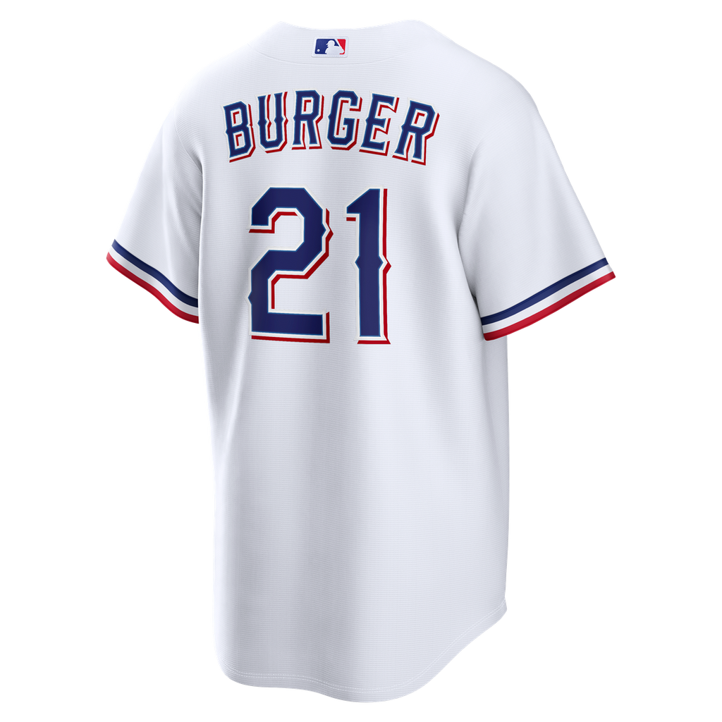 Texas Rangers Jake Burger Home Replica Jersey | White