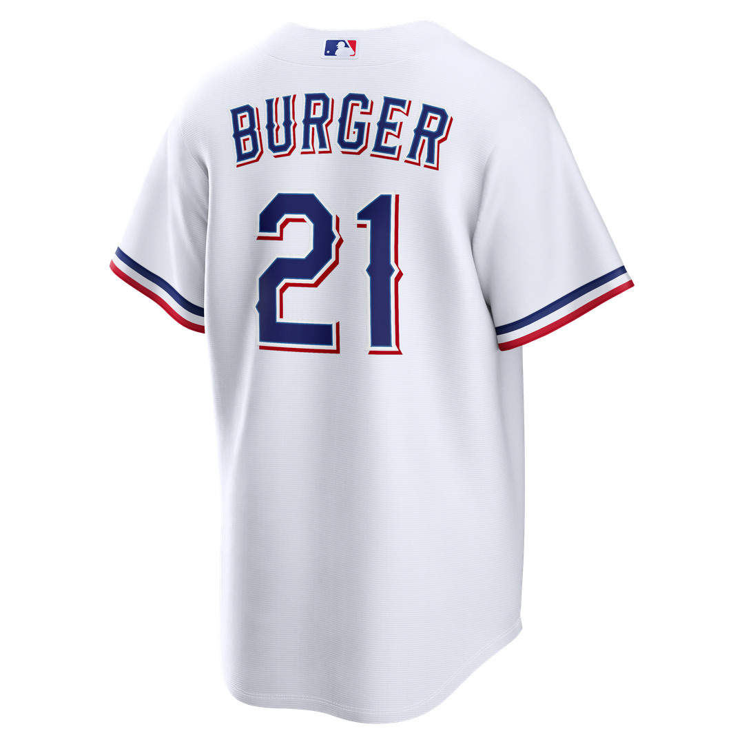 Texas Rangers Jake Burger Home Replica Jersey | White