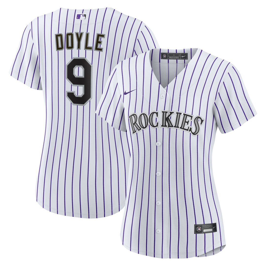 Colorado Rockies Brenton Doyle Women's Home Replica Jersey | White