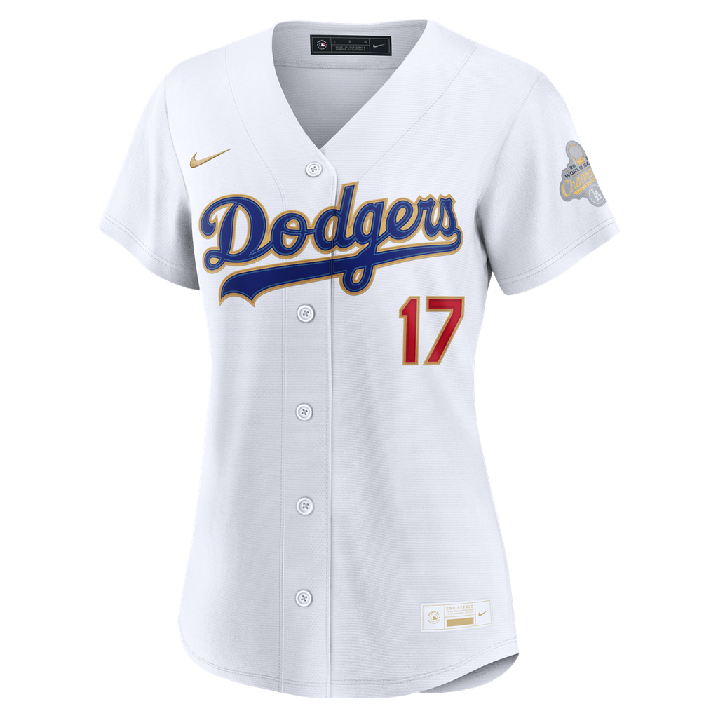 Los Angeles Dodgers Shohei Ohtani Women's 2026 Gold Collection Stadium Jersey | White