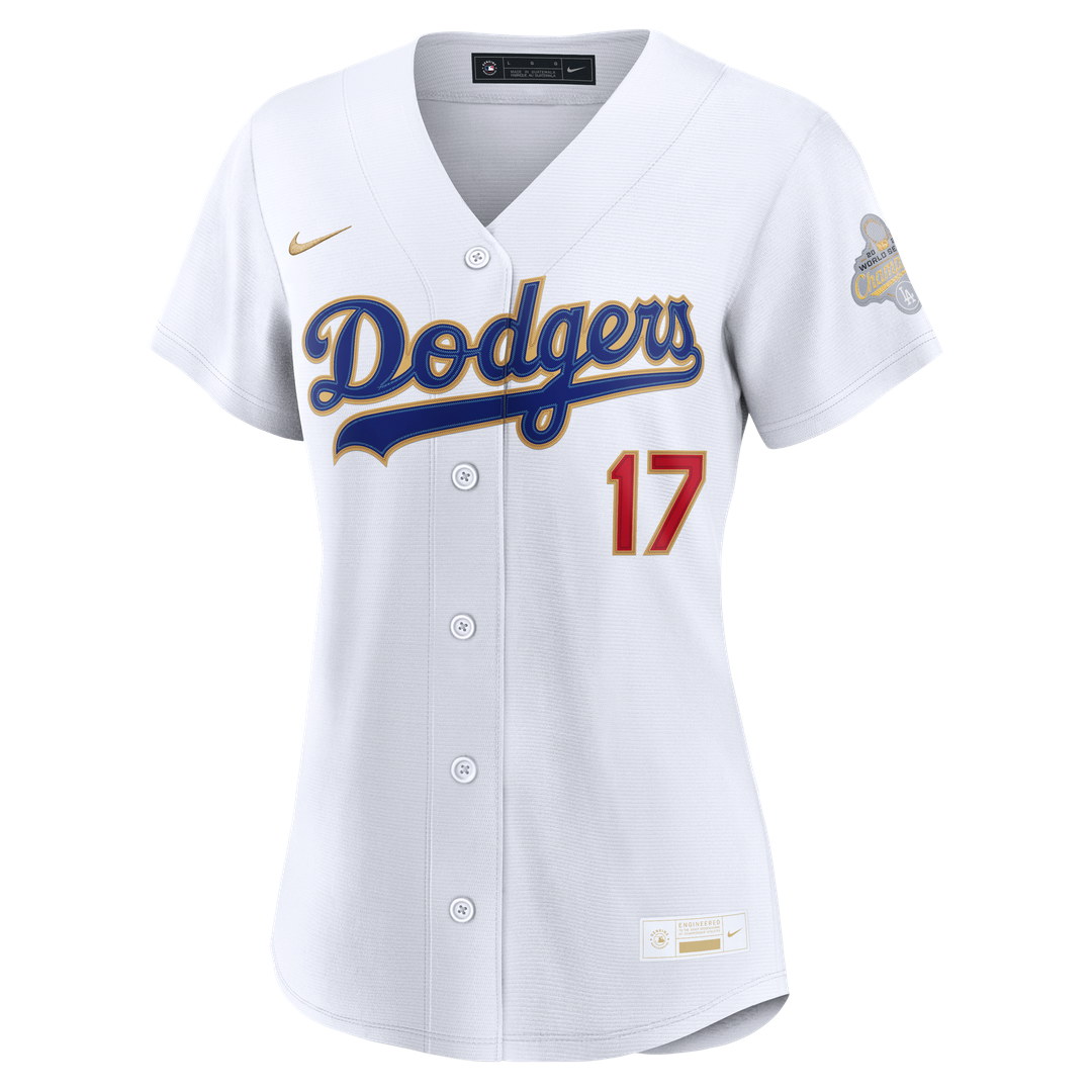 Los Angeles Dodgers Shohei Ohtani Women's 2026 Gold Collection Stadium Jersey | White